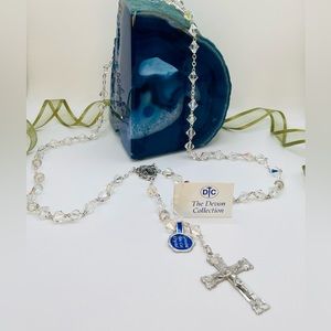 The Devon Collection, Tin & Cut Austrian Crystal Rosary, NWT, Comes gift boxed.